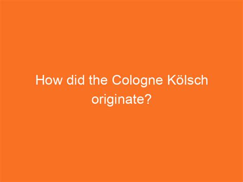 where did cologne originate.